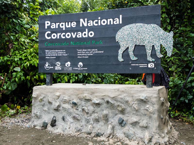 Toegang tot het Corcovado Nationaal Park