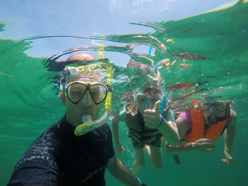 Dominical snorkelen met kinderen