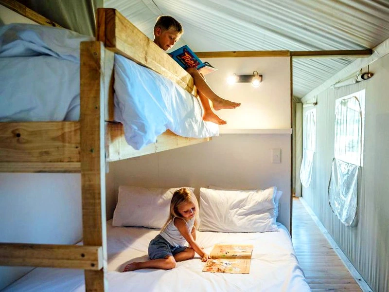 Glampingtent in Hermanus Zuid-Afrika