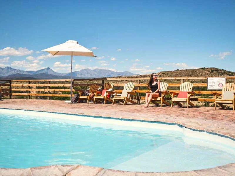 Glampingtent in Oudtshoorn Zuid-Afrika