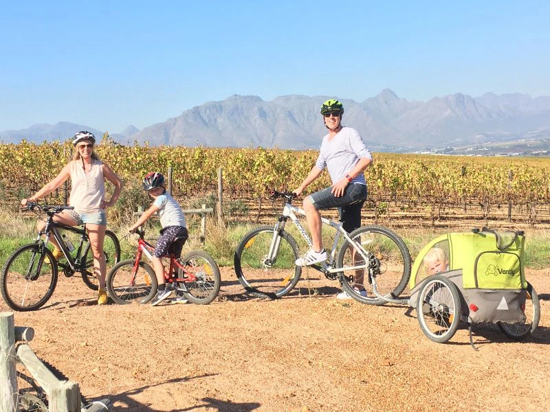 Zuid-Afrika fietsen wijngaard