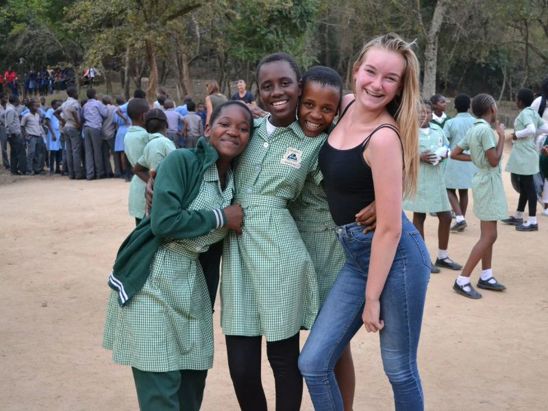 Zuid-Afrika school met kinderen