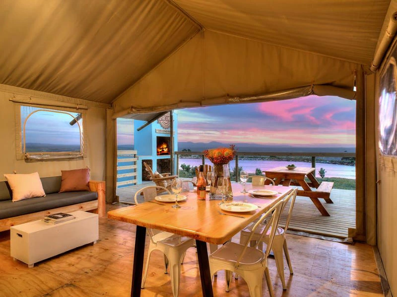 Glampingtent in Hermanus Zuid-Afrika