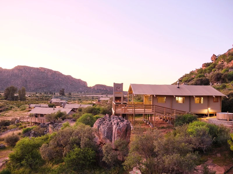 Glampingtent Cederbergen in Zuid-Afrika