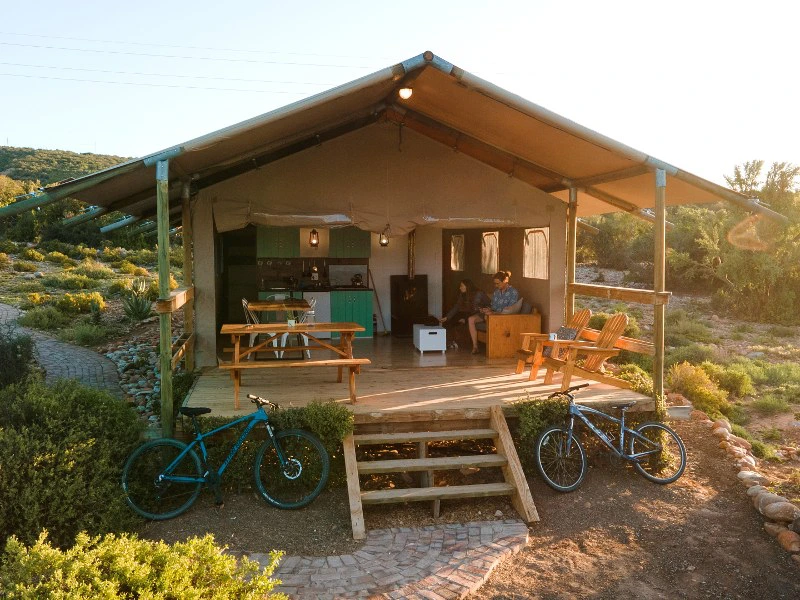 Glampingtent Oudtshoorn Zuid-Afrika