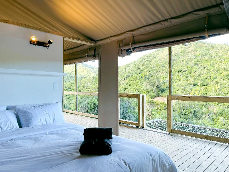 Glampingtent Addo in Zuid-Afrika