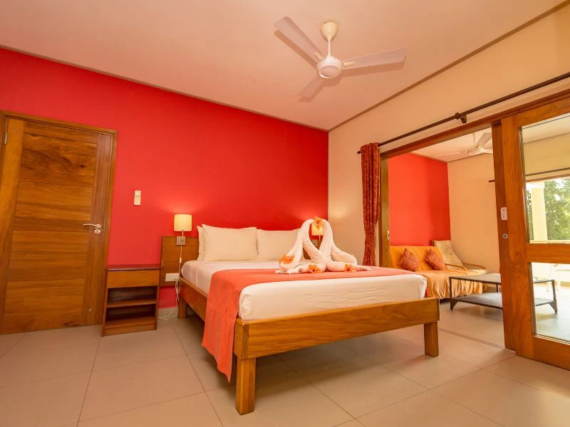 slaapkamer accommodatie Praslin