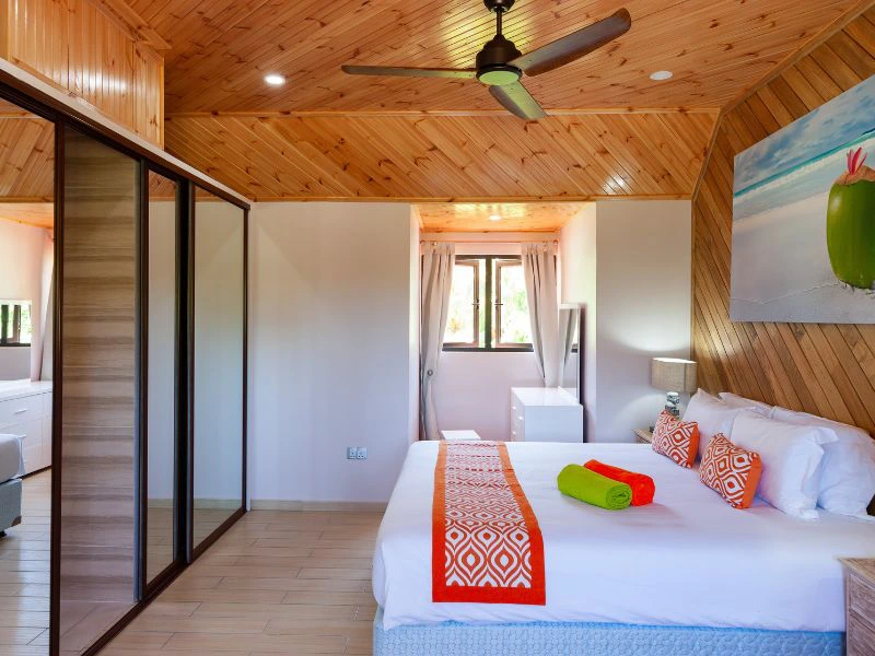 slaapkamer guesthouse La Digue