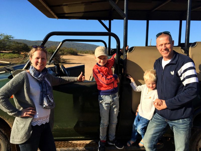 familie op safari