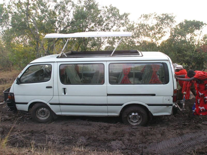 Safarivoertuig in Kenia