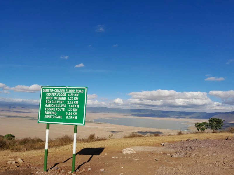 Uitzicht op de Ngorongoro krater