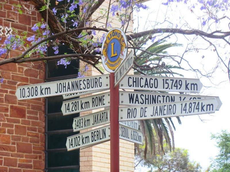 Wegwijzers in Alice Spring - Australië