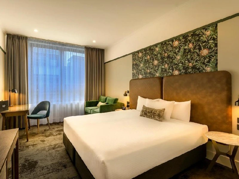 Slaapkamer van hotel in Melbourne