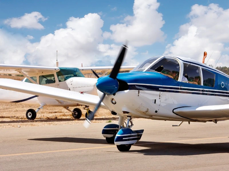 Klein vliegtuig voor binnenlands vluchten in Australie