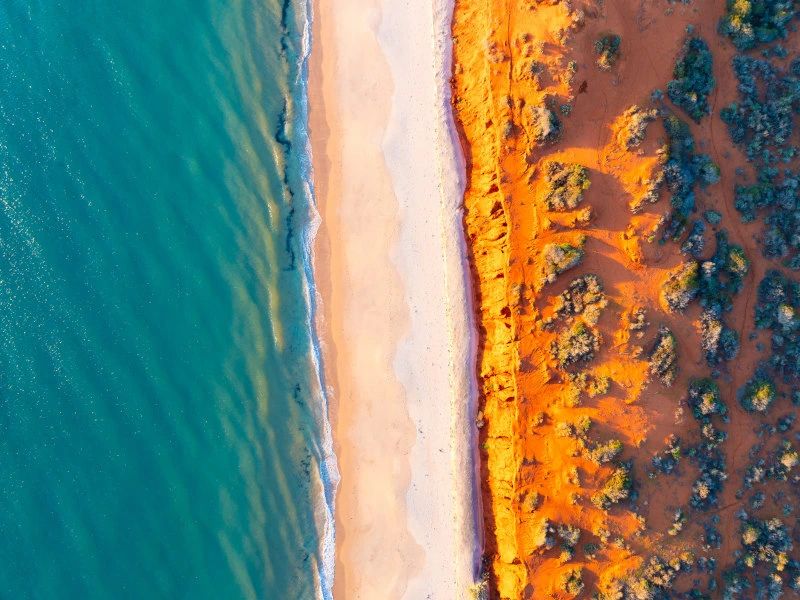 kust Australie van bovenaf