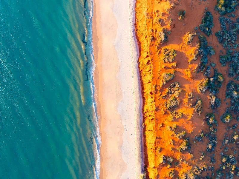 kust Australie van bovenaf