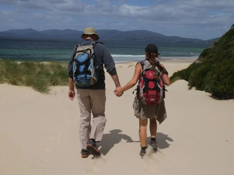 wandelen strand Tasmanië