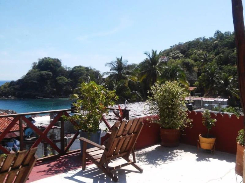 Puerto angel hotel uitzicht