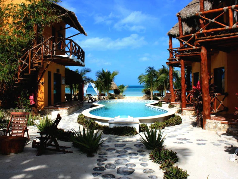 Isla Holbox strand hotel zwembad