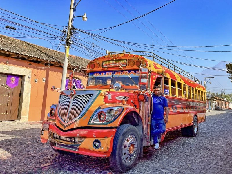 Guatemala Antigua schoolbus
