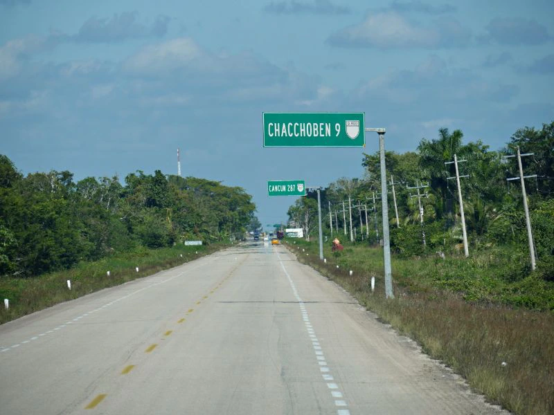 Verkeersborden weg Mexico