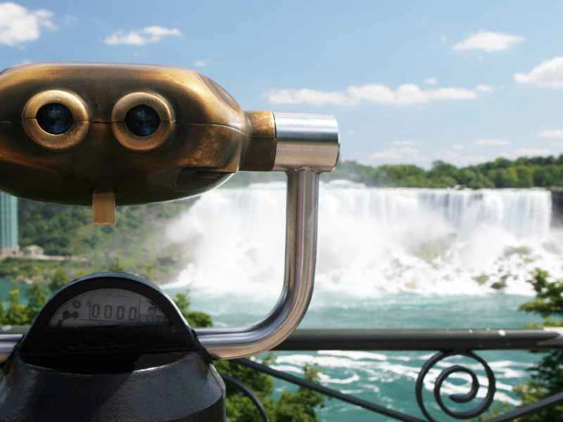Uitzicht op de Niagara watervallen