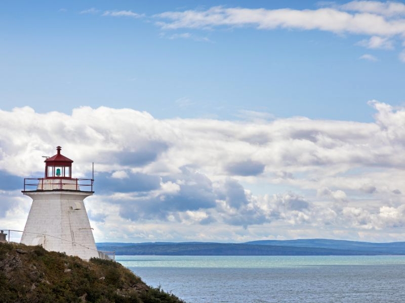 vuurtoren bij Cape Enrage aan bay of fundy
