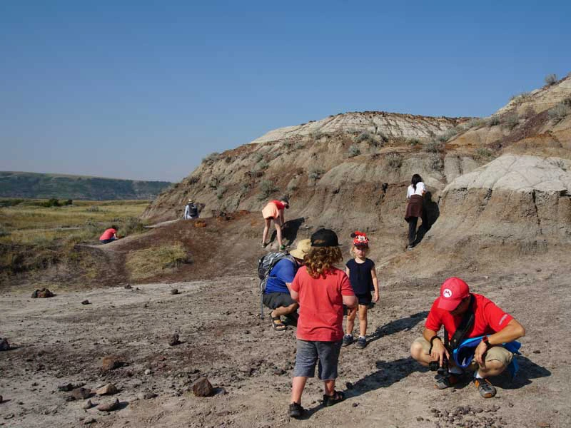 Fossielen zoeken Drumheller Canada Family