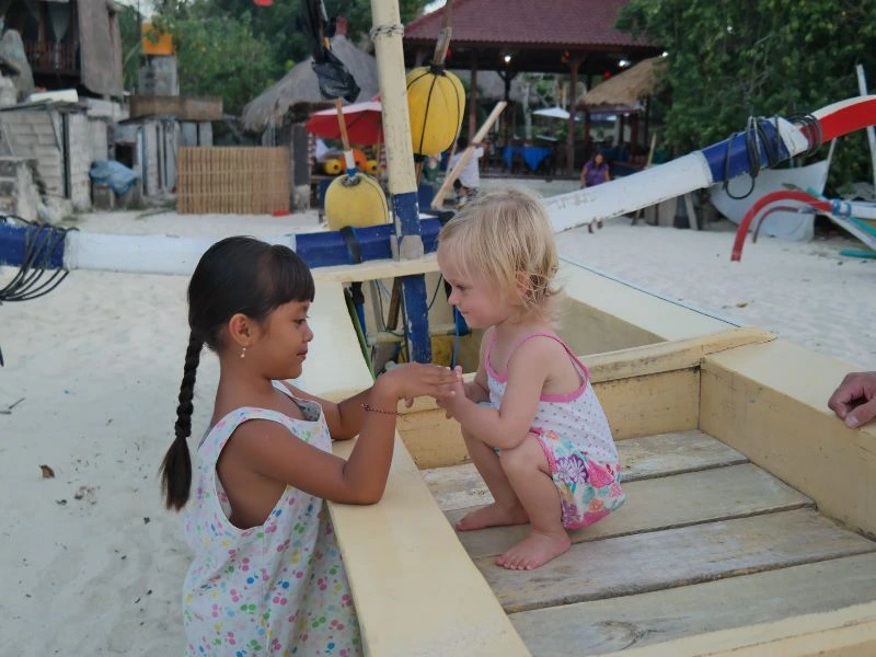 Strand afsluiter op Bali in Jimbaran