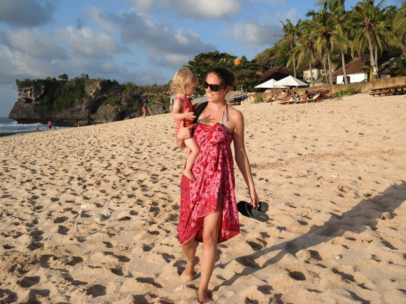 Strand afsluiter op Bali in Jimbaran