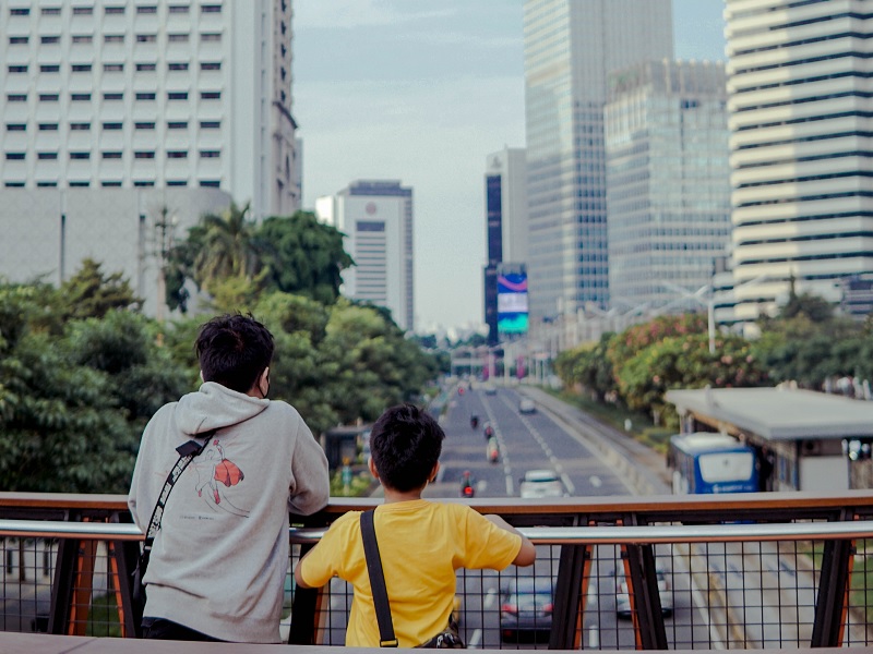 Uitzicht over Jakarta