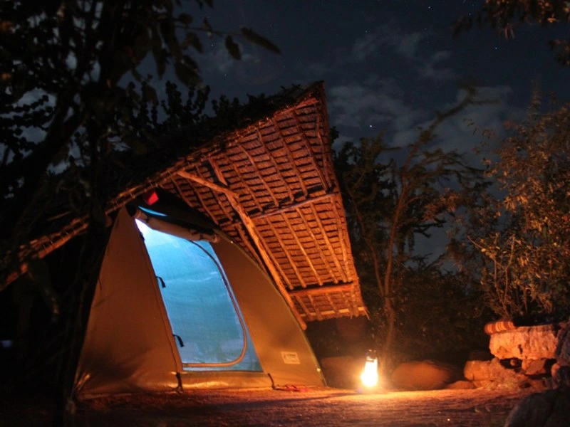 Slapen in een tent bij de Masai