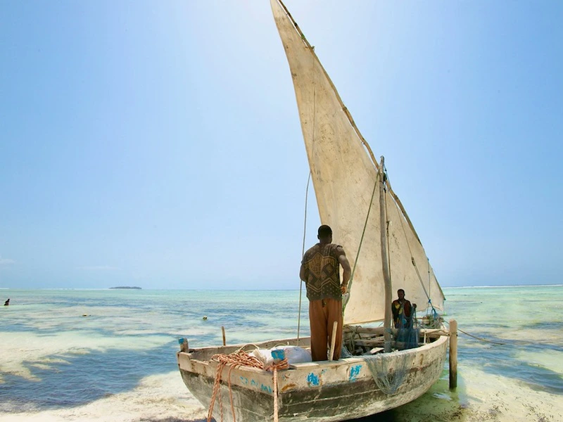Zanzibar - varen met dhow boot