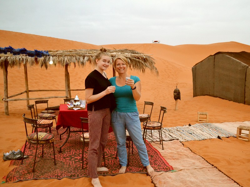 Erg Chebbi woestijn Marokko - tentenkamp