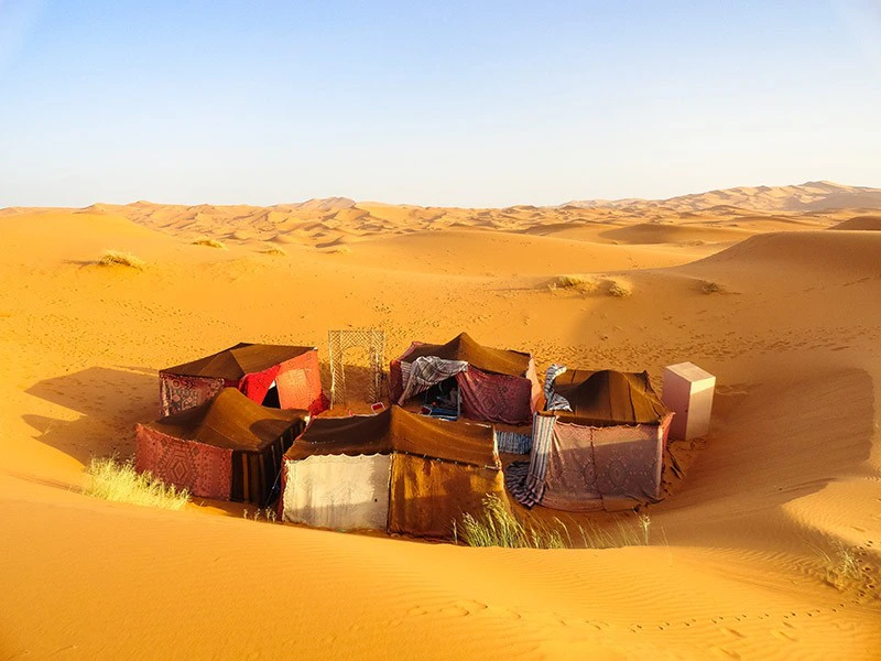 Tenten kamp overnachting Marokko