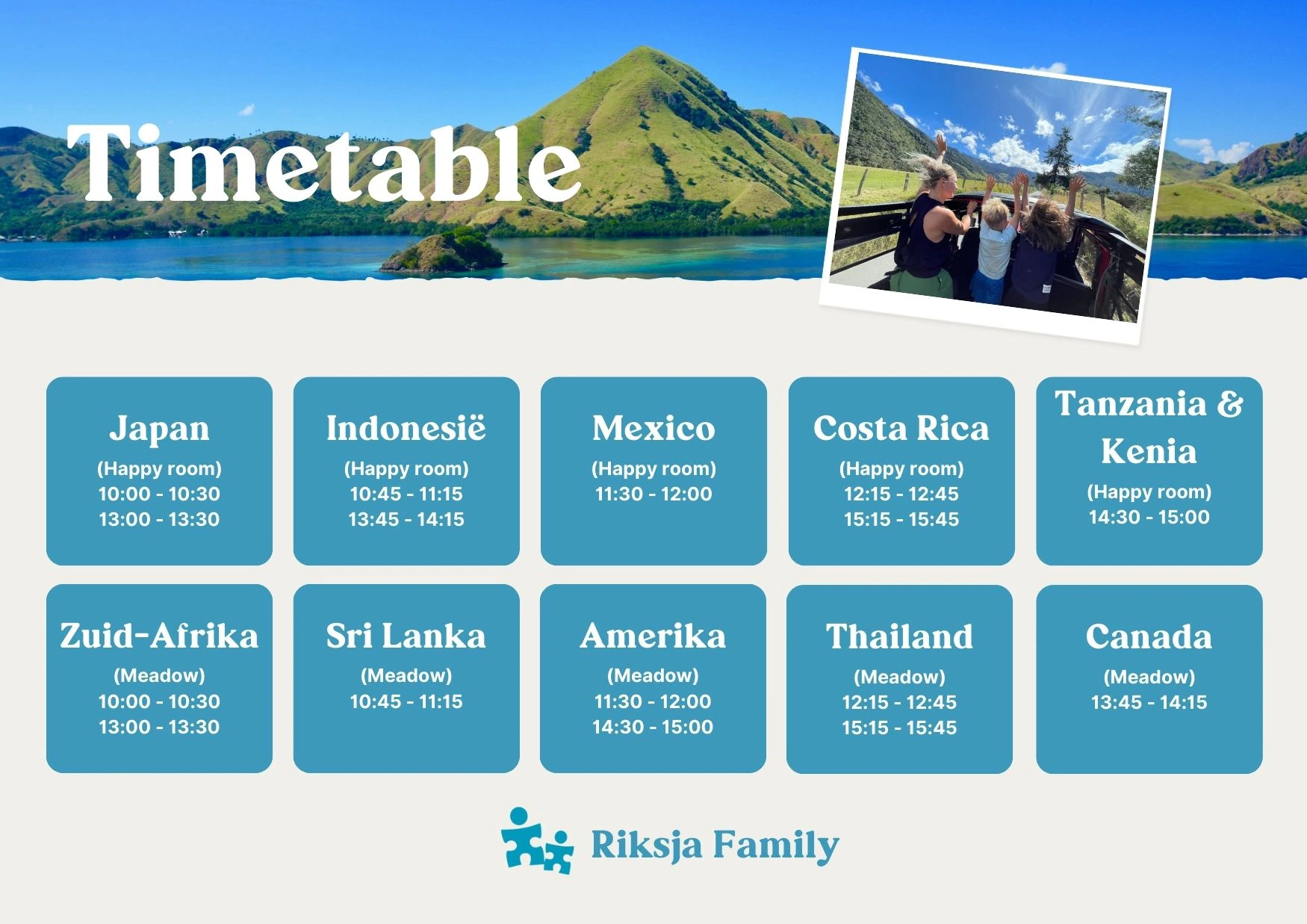 Family Reisevent timetable 2024