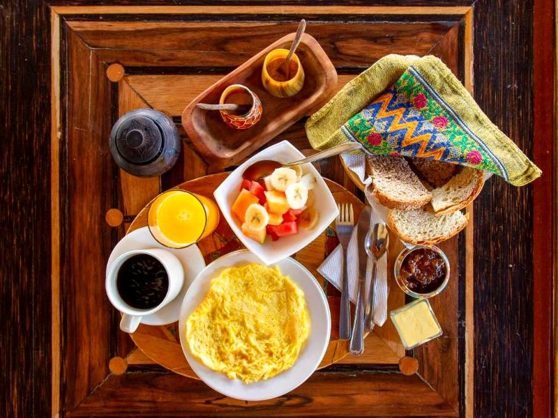 Ecuador Puerto Lopez - Ontbijt