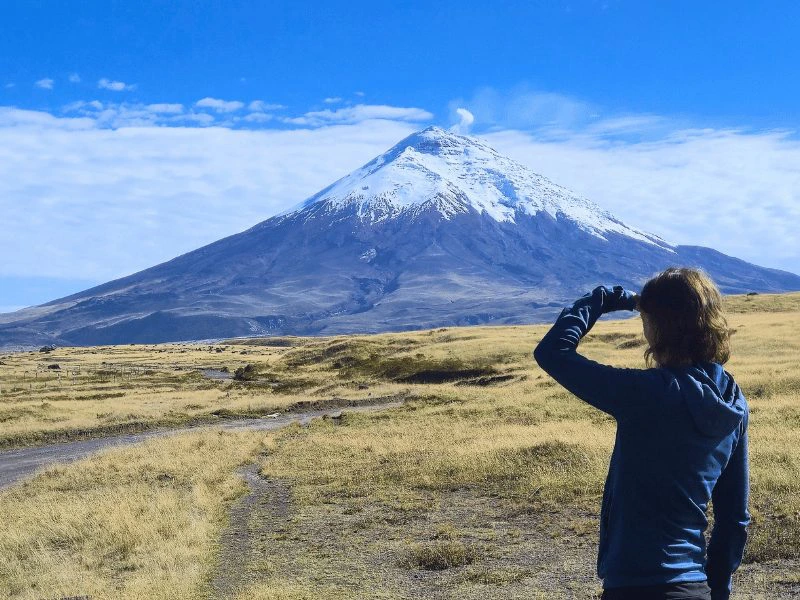 Uitzicht op de Cotopaxi vulkaan in Ecuador