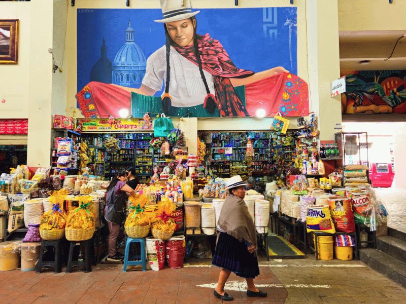 Lokale markt in Cuenca tijdens je Ecuador reis