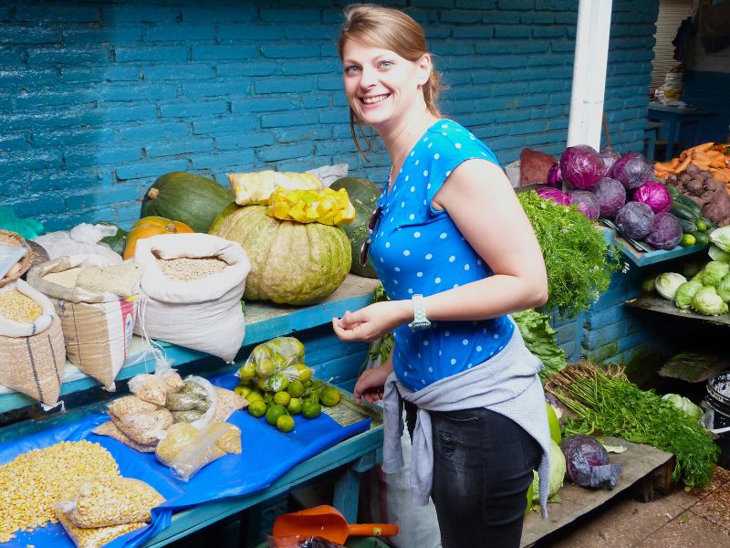 Otavalo locale markt in Ecuador