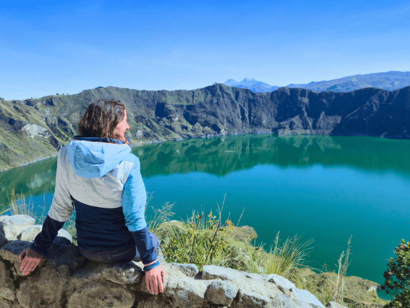 Quilotoa lagoon Ecuador reizen