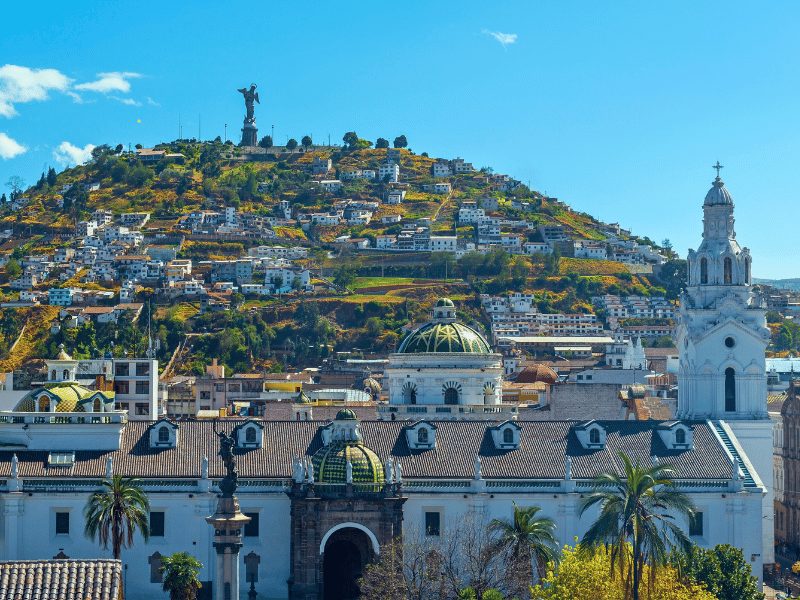 Uitzicht over Quito, Ecuador