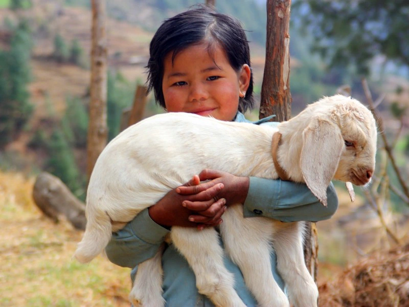 Nepal kleine meisje