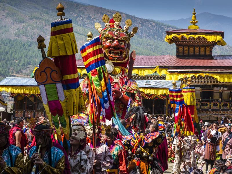Colourful festival in Bhutan