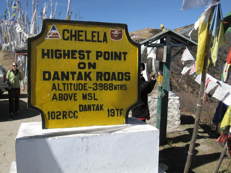 Chelela, het hoogste punt van Dantak roads
