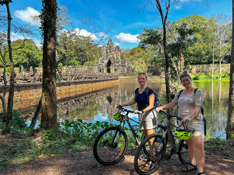 Fietsen door Siem reap - Cambodja