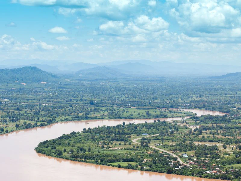Mekong rivier in Laos