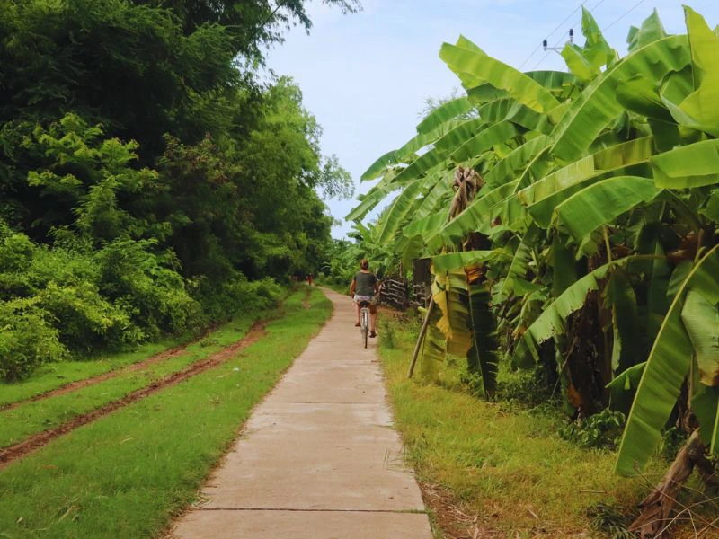 Fietsen in cambodja