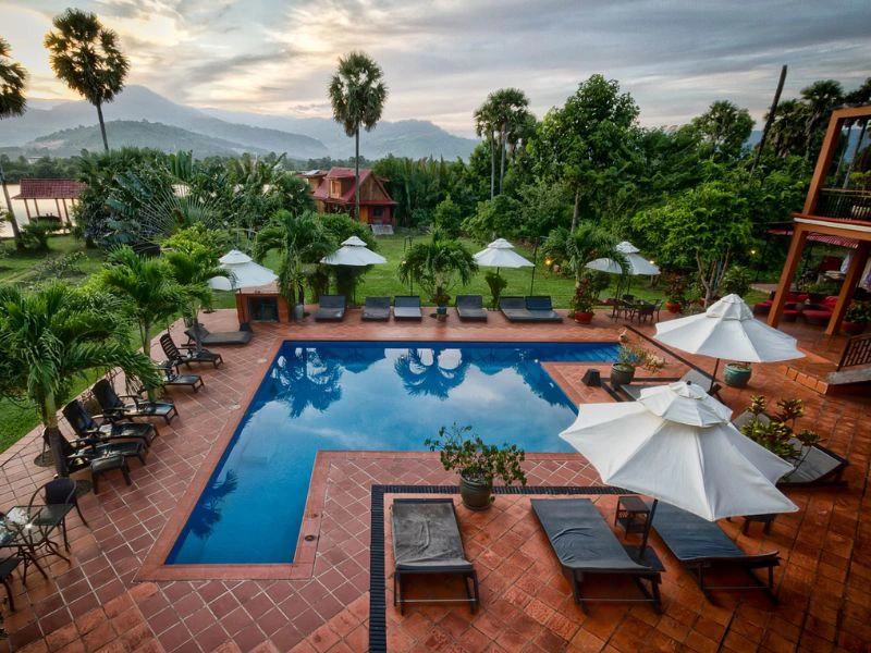 Hotel in cambodja zwembad