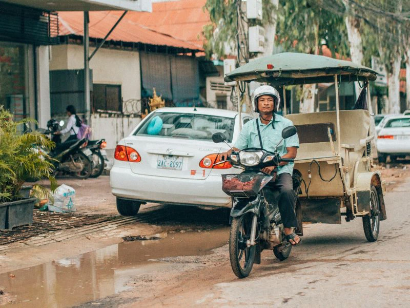 Straat in siem reap